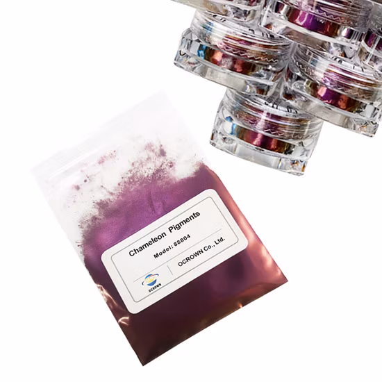 다양한 베이스 컬러 네일 페인트 인어 안료 유니콘 오로라 파우더를 사용한 레인보우 카멜레온 효과